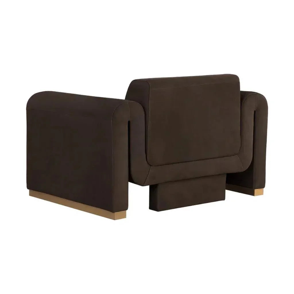 Romer Leather Luxurious Armchair - LOOMLAN - SUNPAN - Club Chairs
