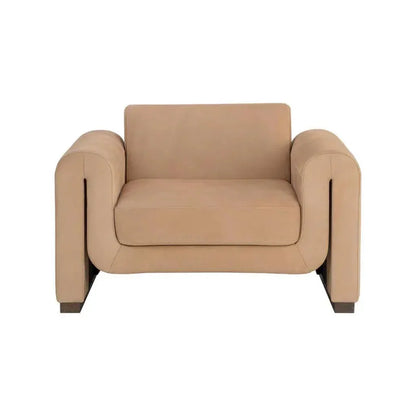 Romer Leather Luxurious Armchair - LOOMLAN - SUNPAN - Club Chairs