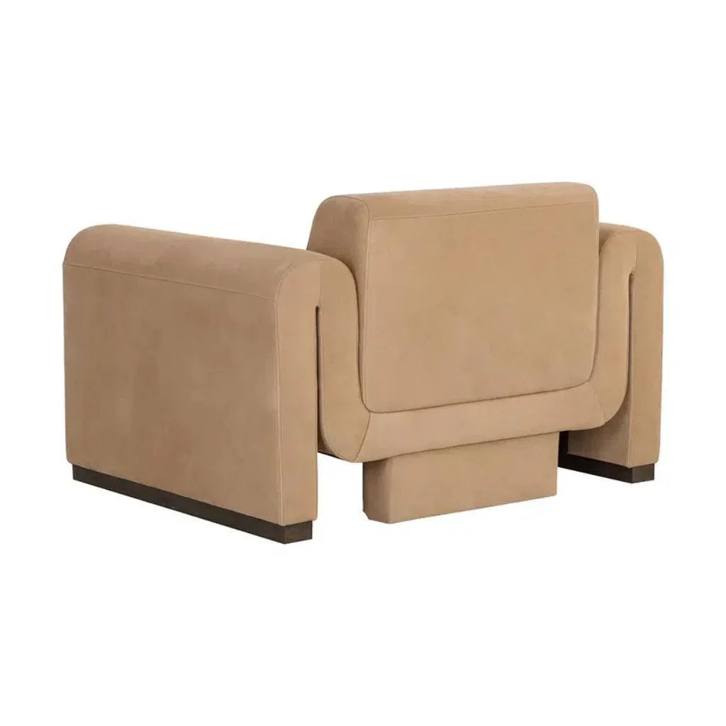 Romer Leather Luxurious Armchair - LOOMLAN - SUNPAN - Club Chairs