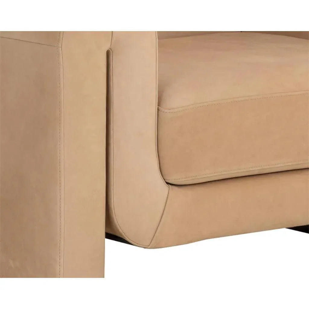 Romer Leather Luxurious Armchair - LOOMLAN - SUNPAN - Club Chairs