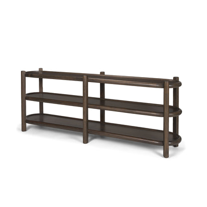 Romi Three Shelves Wooden Console Table