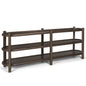 Romi Three Shelves Wooden Console Table