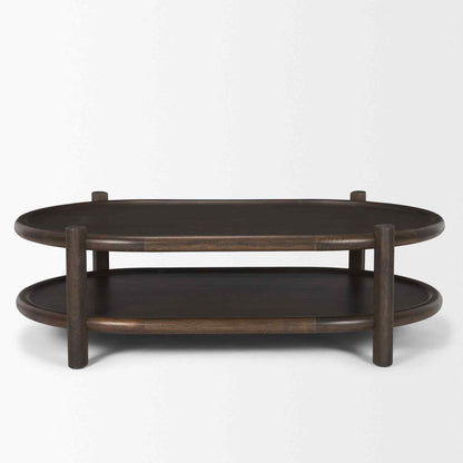 Romi Wooden Oval Coffee Table