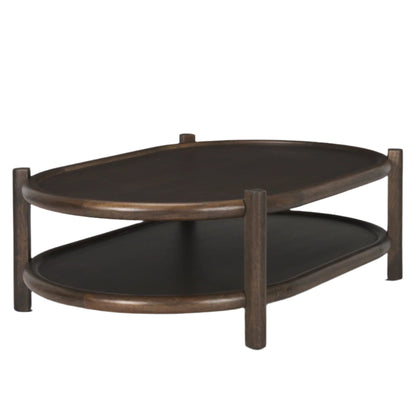 Romi Wooden Oval Coffee Table