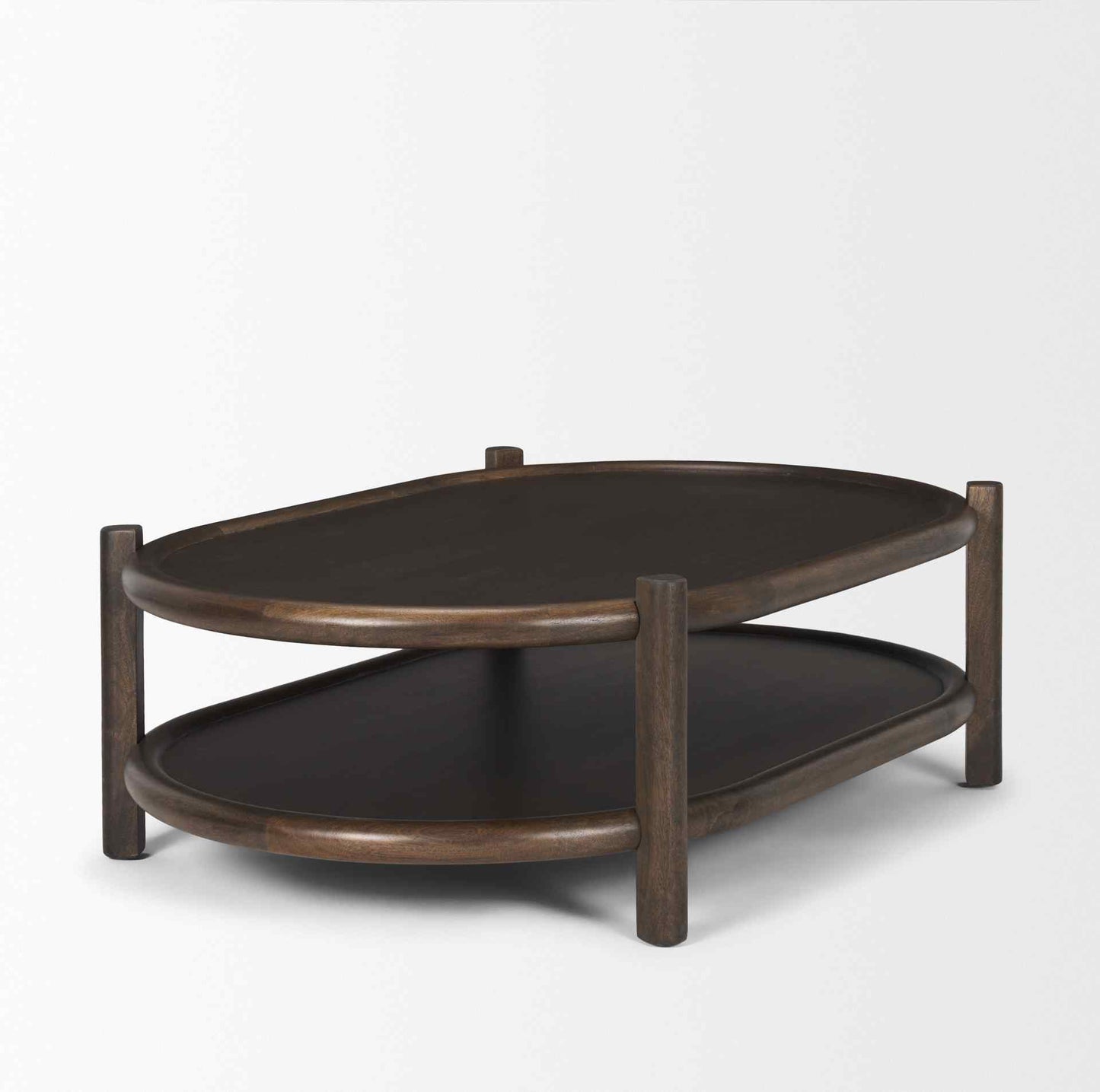 Romi Wooden Oval Coffee Table