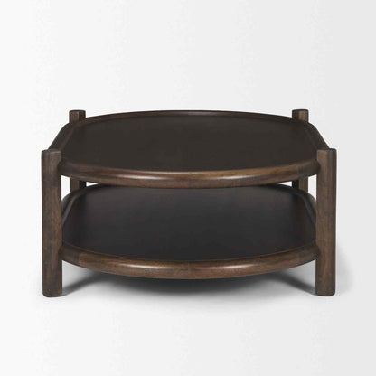 Romi Wooden Oval Coffee Table