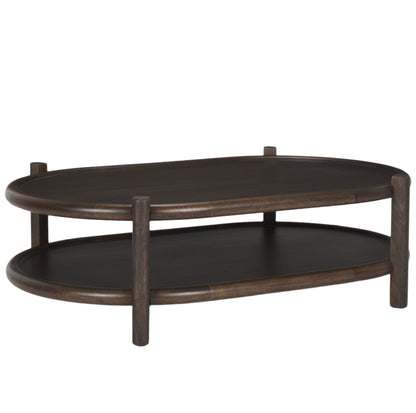 Romi Wooden Oval Coffee Table