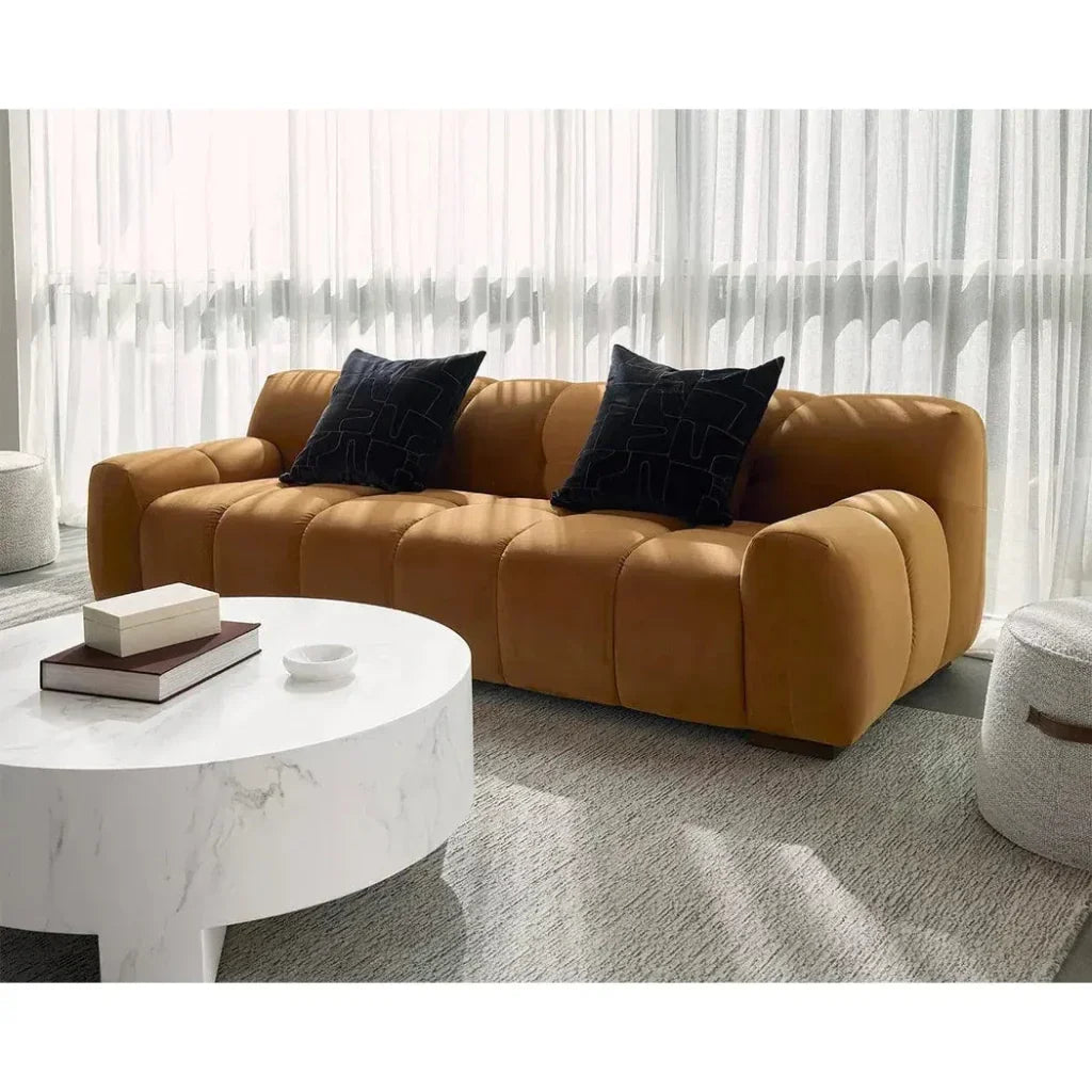 Romy Sofa Meg Gold - Plush Comfort With - LOOMLAN - SUNPAN - Sofas & Loveseats