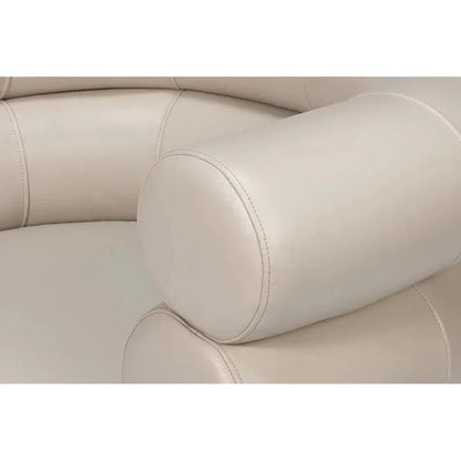 Rondo Steel & Leather White Armless Chair - LOOMLAN - Sarreid - Club Chairs