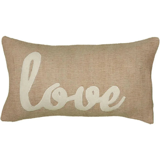 Ronny Word Lumbar Pillow With Insert - LOOMLAN - LOOMLAN - Throw Pillows