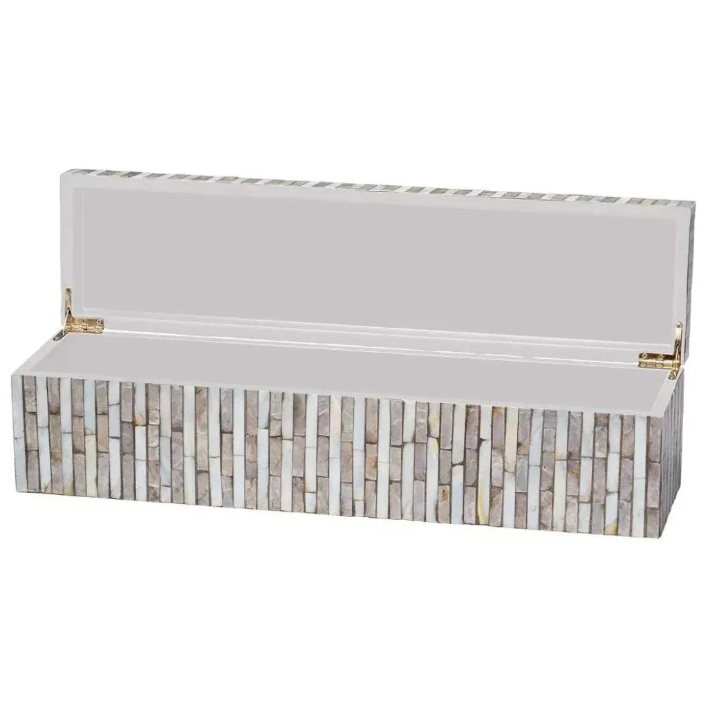 Roosevelt Mother Of Pearl Decorative Box - LOOMLAN - Jamie Young - Boxes & Bowls