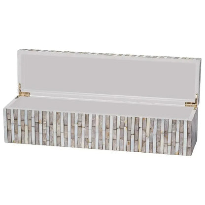 Roosevelt Mother Of Pearl Decorative Box - LOOMLAN - Jamie Young - Boxes & Bowls