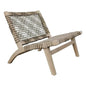 Rope and Teak Wood Patio Lounge Chair-Outdoor Accent Chairs-Artesia-LOOMLAN