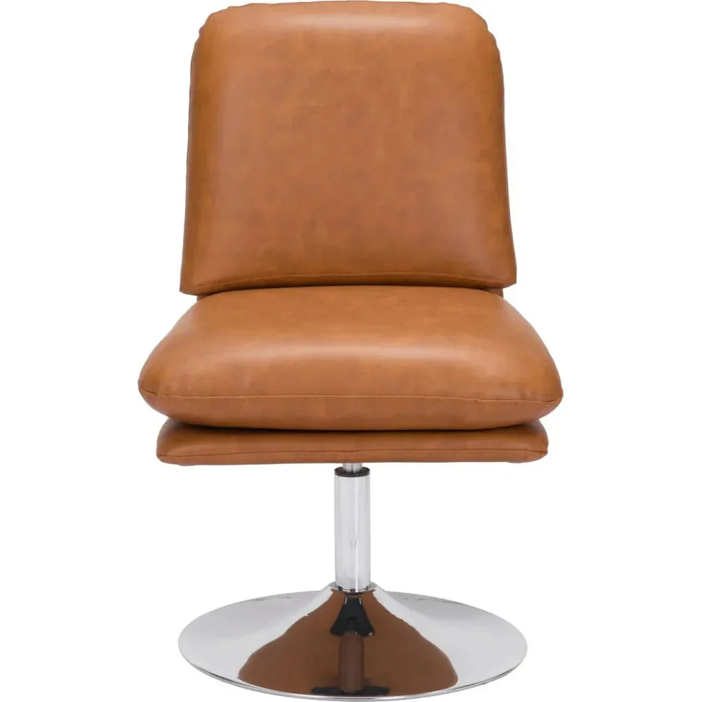Rory Accent Chair Brown-Office Chairs-Zuo Modern-LOOMLAN