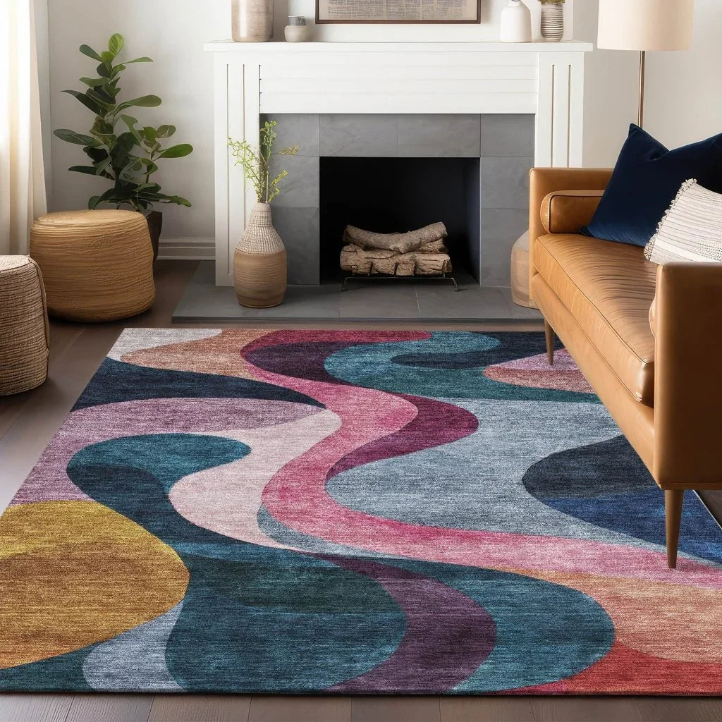 Rory Green Washable Indoor-Outdoor Rug-Outdoor Rugs-LOOMLAN Rugs-LOOMLAN