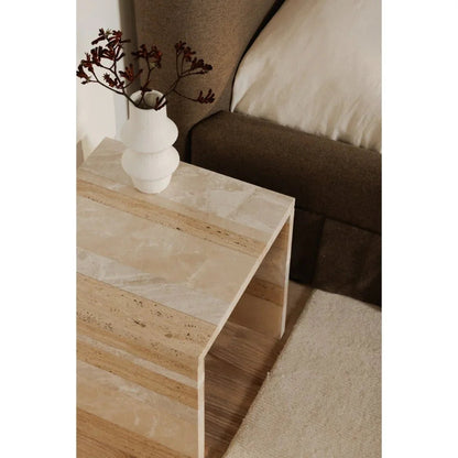 Rosa Marble Design Outdoor Accent Table - LOOMLAN - Moe's Home - Outdoor Side Tables