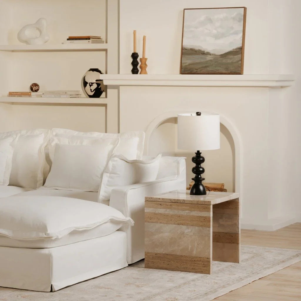 Rosa Marble Design Outdoor Accent Table - LOOMLAN - Moe's Home - Outdoor Side Tables