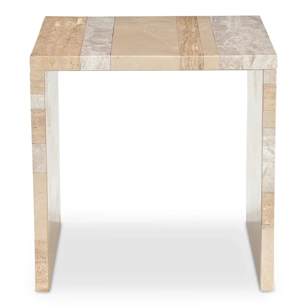 Rosa Marble Design Outdoor Accent Table - LOOMLAN - Moe's Home - Outdoor Side Tables
