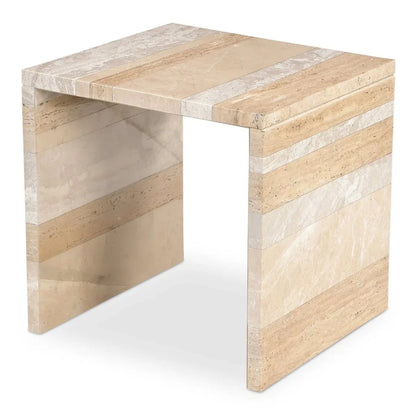 Rosa Marble Design Outdoor Accent Table - LOOMLAN - Moe's Home - Outdoor Side Tables