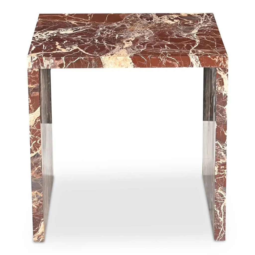Rosa Marble Design Outdoor Accent Table - LOOMLAN - Moe's Home - Outdoor Side Tables