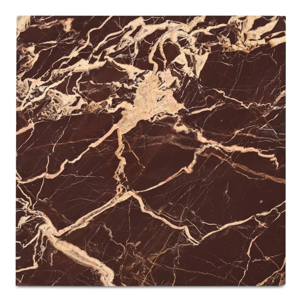 Rosa Rosso Levanto Marble Outdoor Coffee Table-Outdoor Coffee Tables-Moe's Home-LOOMLAN