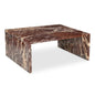 Rosa Rosso Levanto Marble Outdoor Coffee Table-Outdoor Coffee Tables-Moe's Home-Rosso Levanto Marble-LOOMLAN