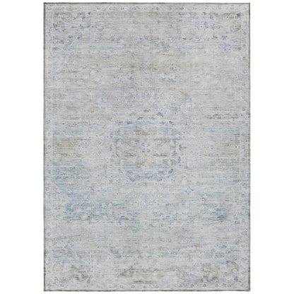 Rosantha Beige Washable Indoor - Outdoor Rug - LOOMLAN - LOOMLAN Rugs - Outdoor Rugs