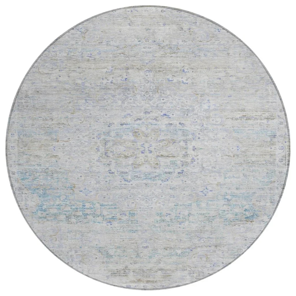 Rosantha Beige Washable Indoor - Outdoor Rug - LOOMLAN - LOOMLAN Rugs - Outdoor Rugs