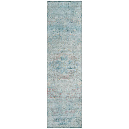 Rosantha Blue Washable Indoor - Outdoor Rug - LOOMLAN - LOOMLAN Rugs - Outdoor Rugs