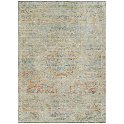 Rosantha Tan Washable Indoor - Outdoor Rug - LOOMLAN - LOOMLAN Rugs - Outdoor Rugs