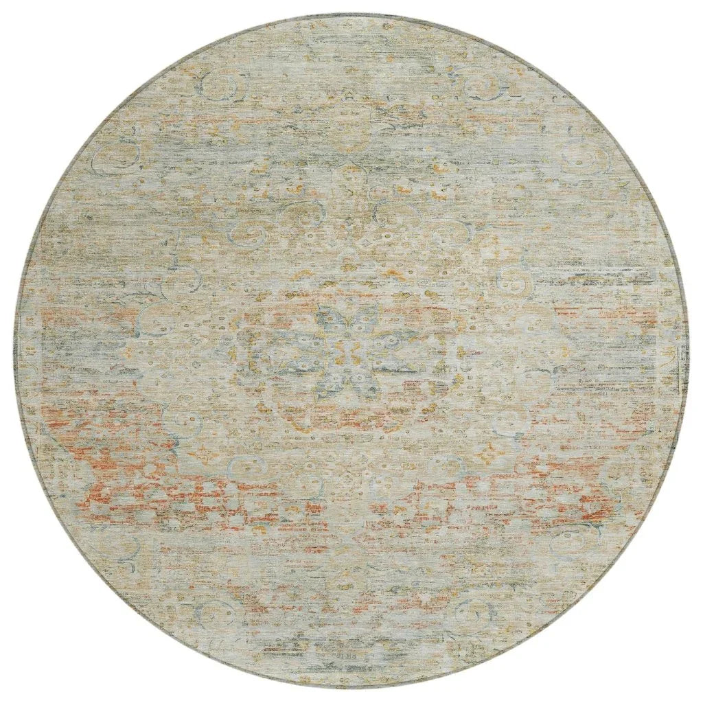 Rosantha Tan Washable Indoor - Outdoor Rug - LOOMLAN - LOOMLAN Rugs - Outdoor Rugs