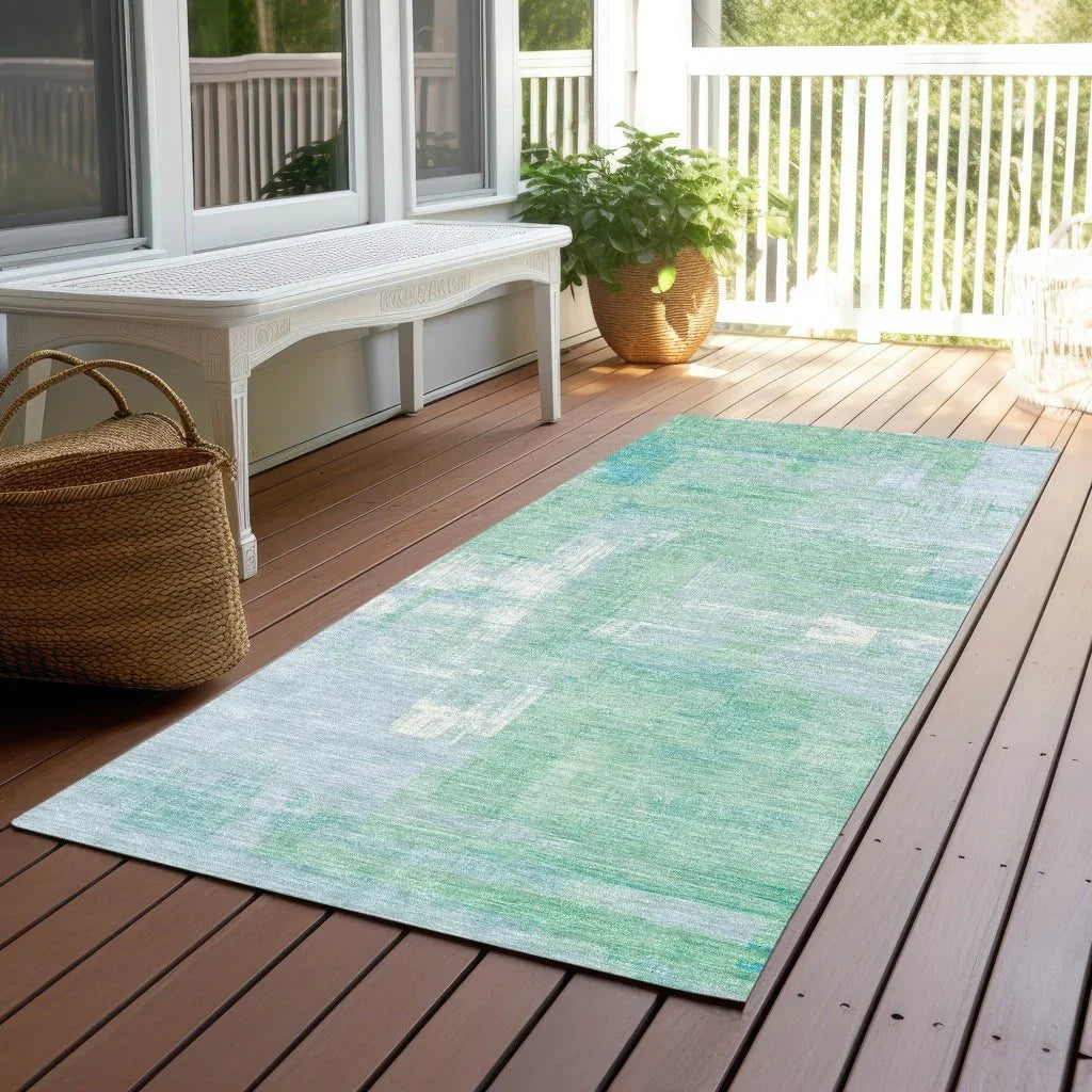 Roselle Blue Washable Indoor - Outdoor Rug - LOOMLAN - LOOMLAN Rugs - Outdoor Rugs