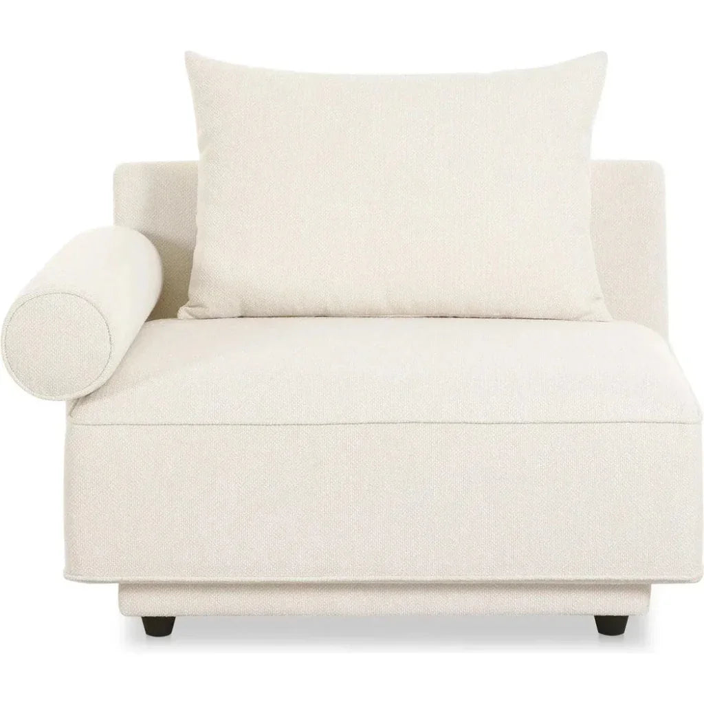 Rosellow Performance Fabric Left Arm Facing Chair-Modular Sofas-Moe's Home-White-LOOMLAN
