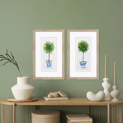 Rosemary Thyme Green Framed Wall Art 2PC