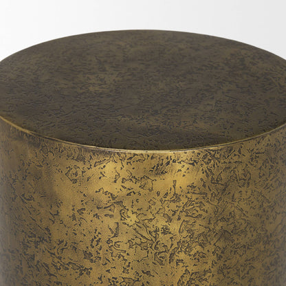 Rosh Aluminum Gold Round Accent Table