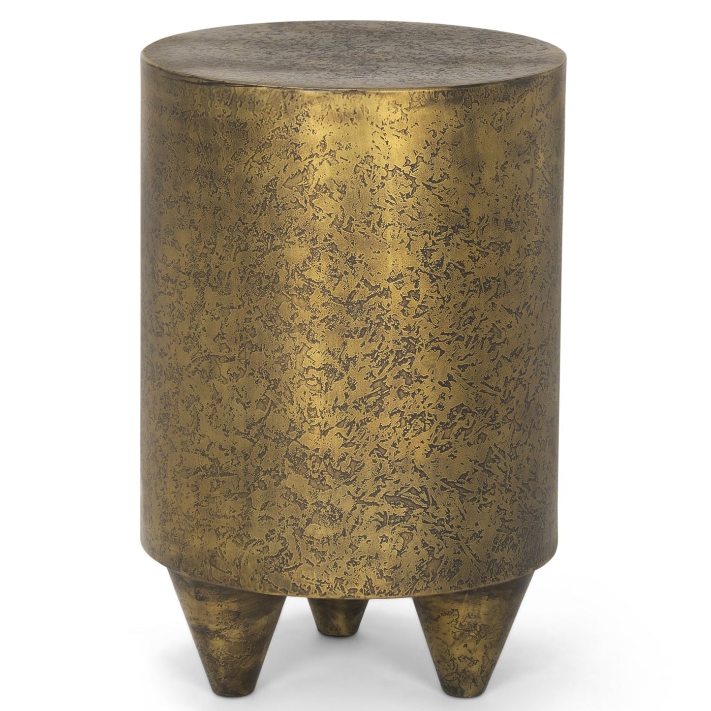 Rosh Aluminum Gold Round Accent Table