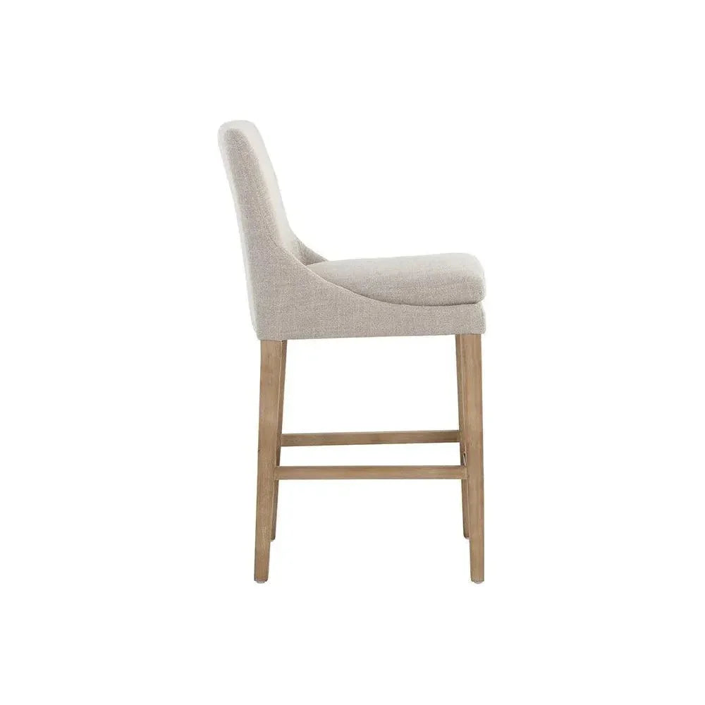 Rosine Counter Stool Effie Flax Solid Birch Wood - LOOMLAN - SUNPAN - Counter Stools