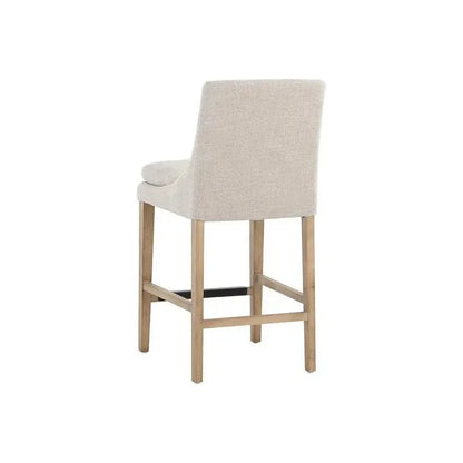 Rosine Counter Stool Effie Flax Solid Birch Wood - LOOMLAN - SUNPAN - Counter Stools