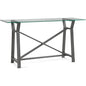 Ross Metal & Glass Grey Sofa Table - LOOMLAN - Bassett Mirror - Console Tables