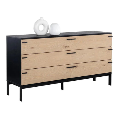 Rosso Dresser Wood Soft Closing Drawers - LOOMLAN - SUNPAN - Dressers