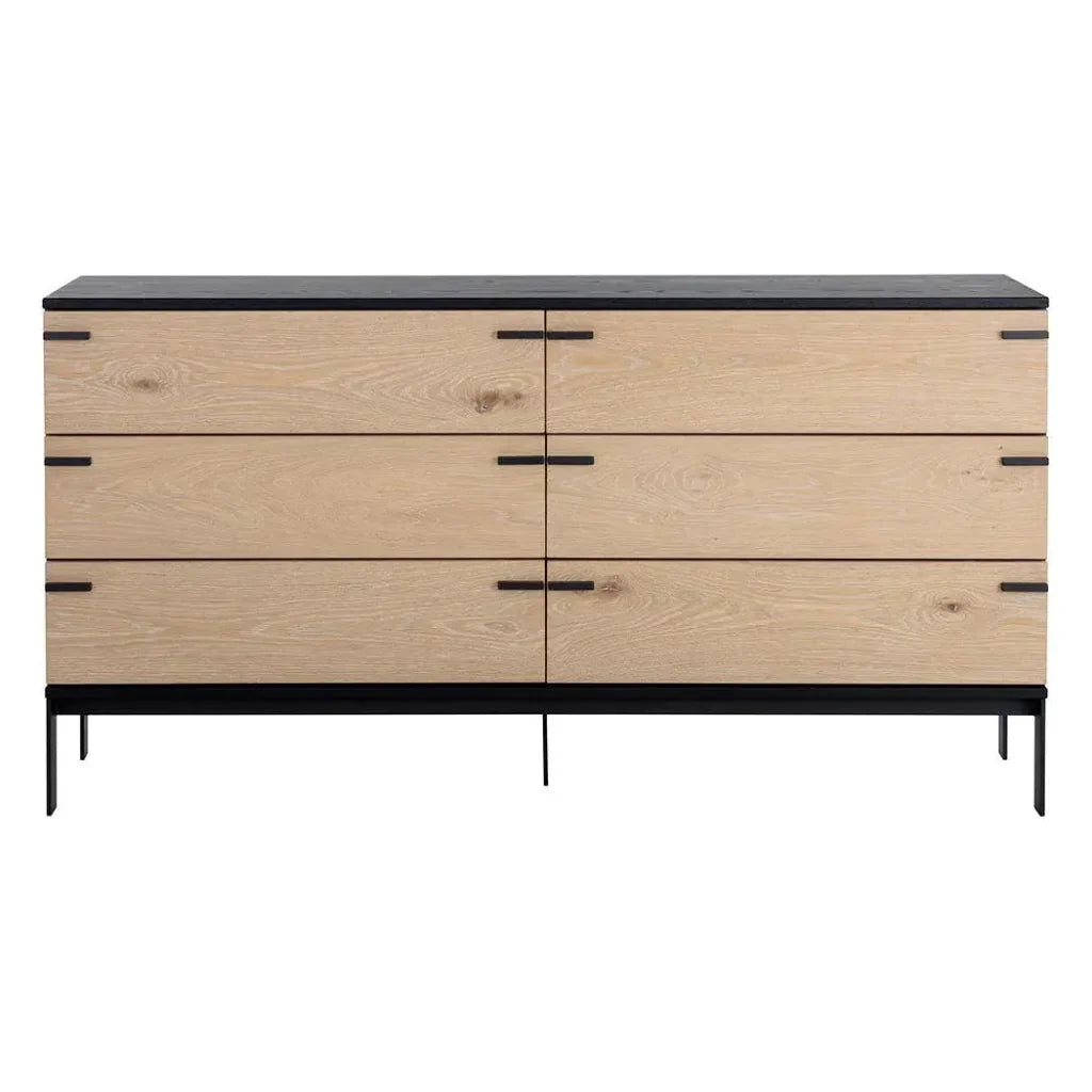 Rosso Dresser Wood Soft Closing Drawers - LOOMLAN - SUNPAN - Dressers