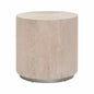 Roto Large Round Side Table Natural Oak and Silver - LOOMLAN - Essentials For Living - Side Tables