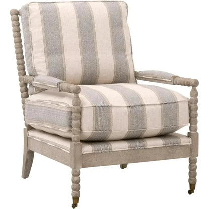 Rouleau LiveSmart Performance Fabric Lounge Chair-Lounge Chairs-Essentials For Living-Pewter-LOOMLAN