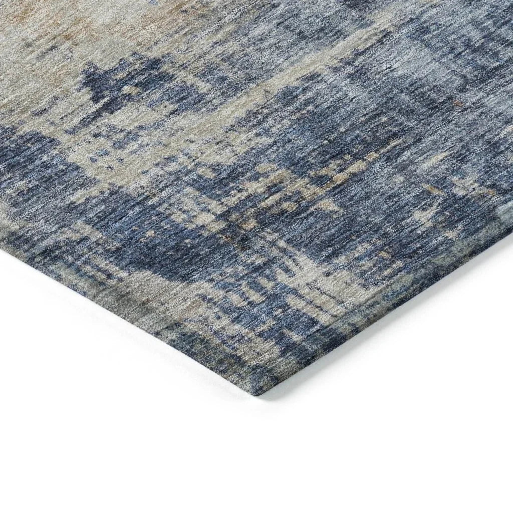 Roumiya Blue Washable Indoor - Outdoor Rug - LOOMLAN - LOOMLAN Rugs - Outdoor Rugs