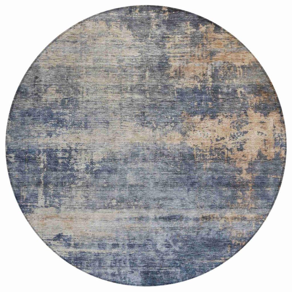 Roumiya Blue Washable Indoor - Outdoor Rug - LOOMLAN - LOOMLAN Rugs - Outdoor Rugs