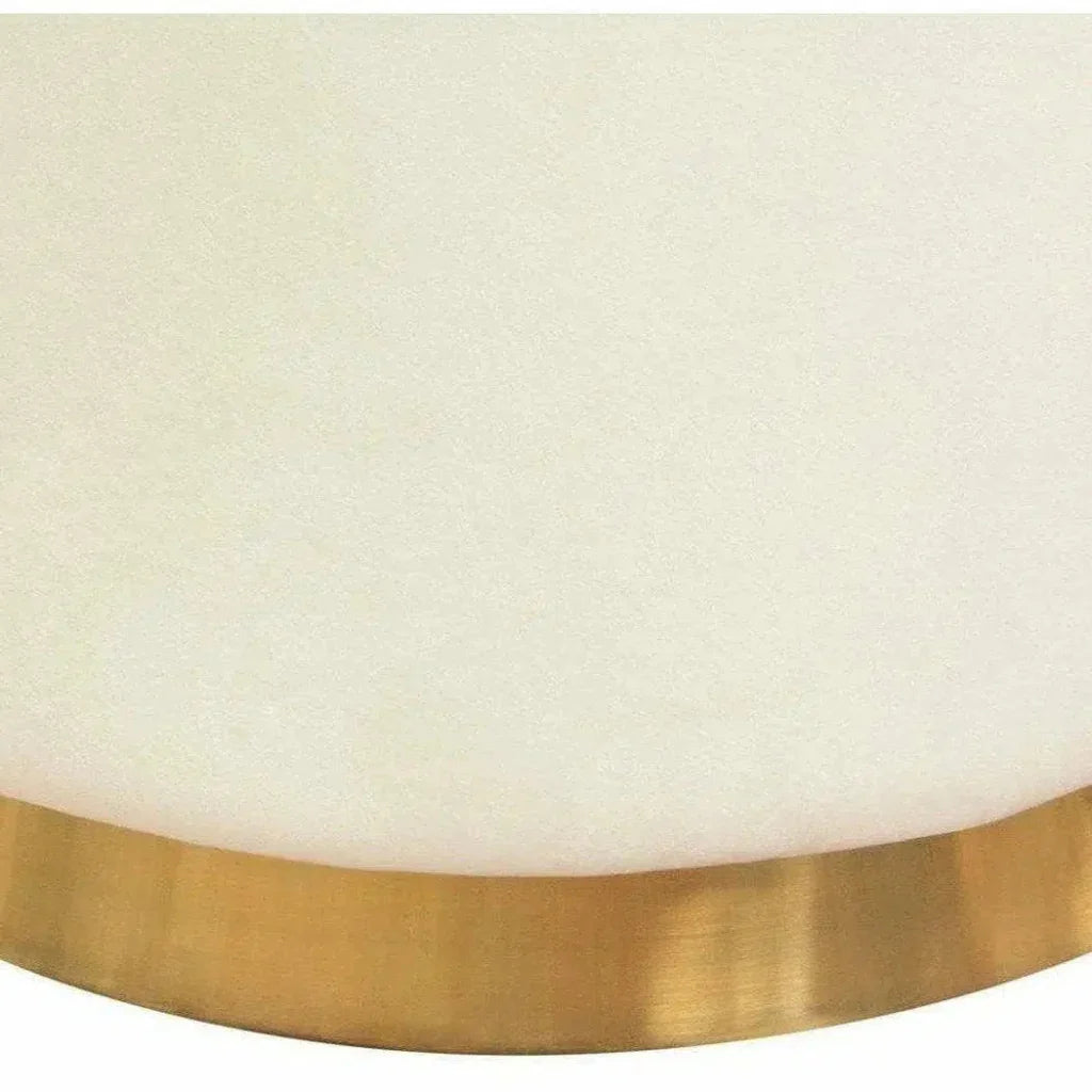 Round Accent Ottoman Cream Velvet - LOOMLAN - Diamond Sofa - Ottomans