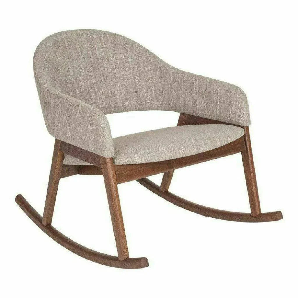 Round Back Grey Rocking Accent Chair - LOOMLAN - Moe's Home - Accent Chairs