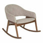 Round Back Grey Rocking Accent Chair - LOOMLAN - Moe's Home - Accent Chairs