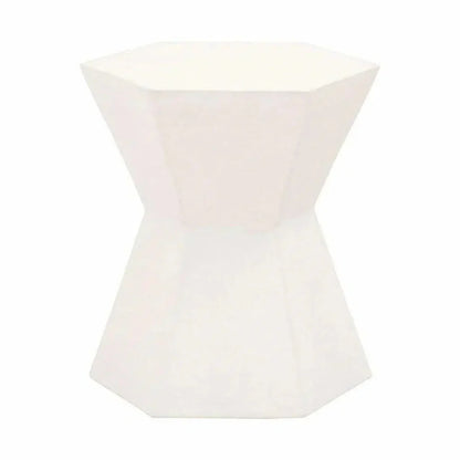 Round Bento Accent Table Ivory Concrete - LOOMLAN - Essentials For Living - Outdoor Side Tables