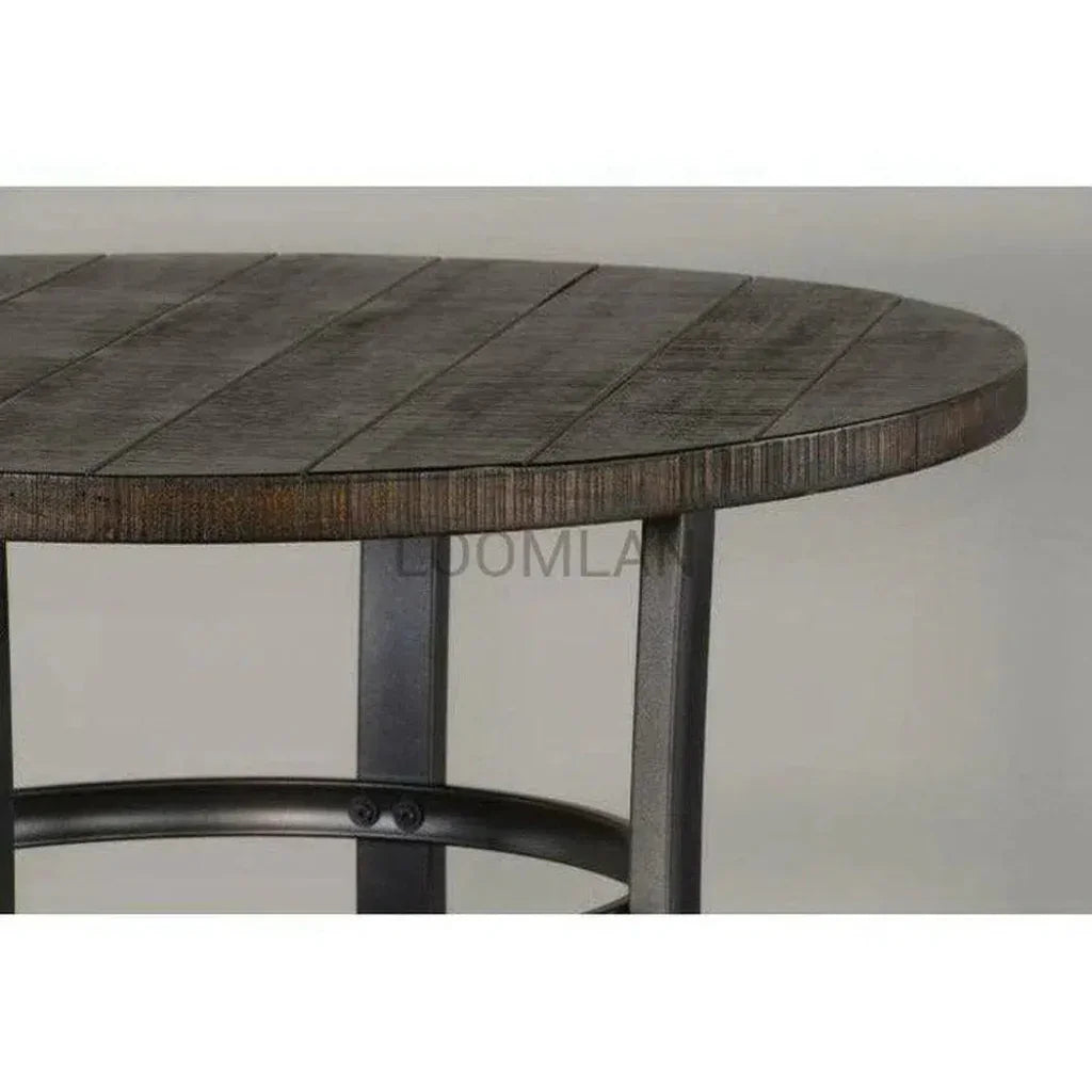 Round Brown Counter Height Dining Table - LOOMLAN - Sunny D - Counter Tables
